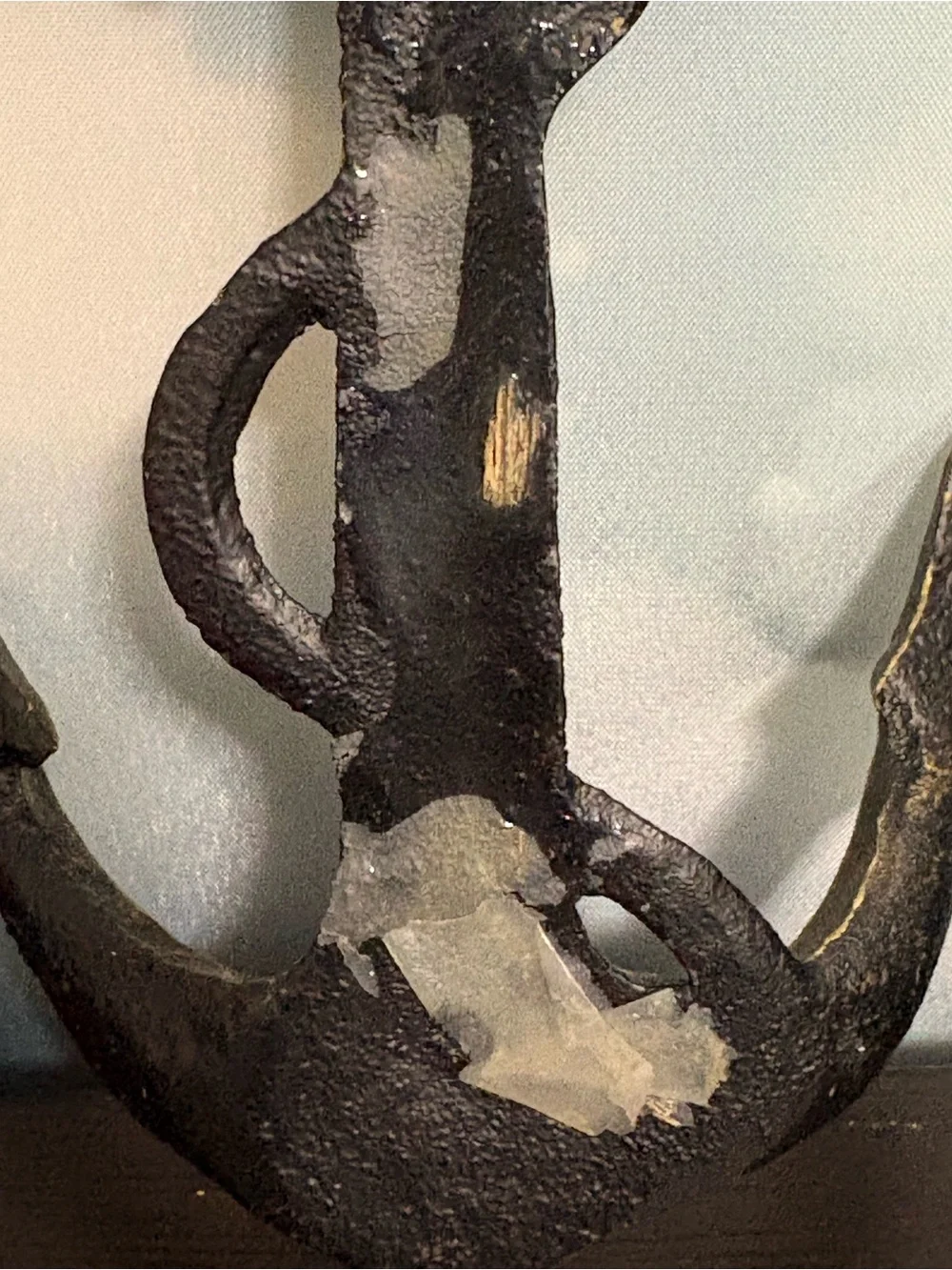 Vintage Nautical Anchor Hook Antique bronze finish cast iron. Preowned.